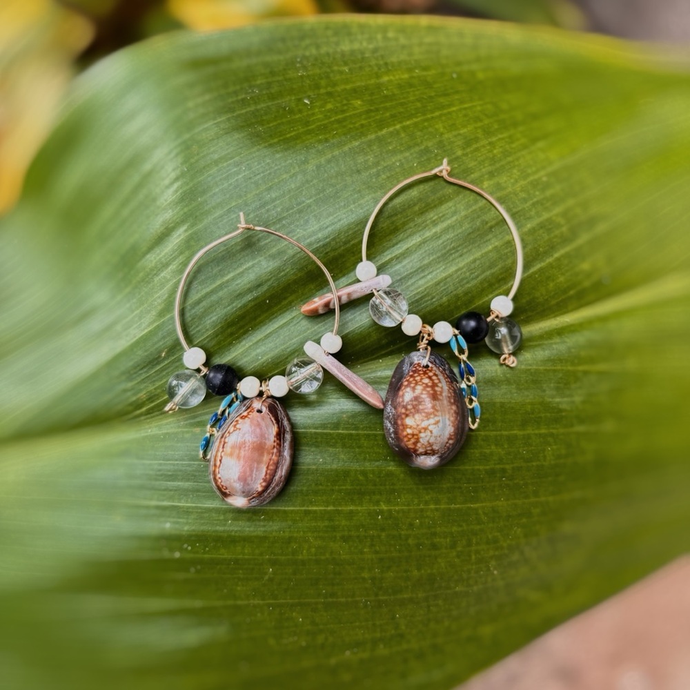 Cowry Hoops ✨